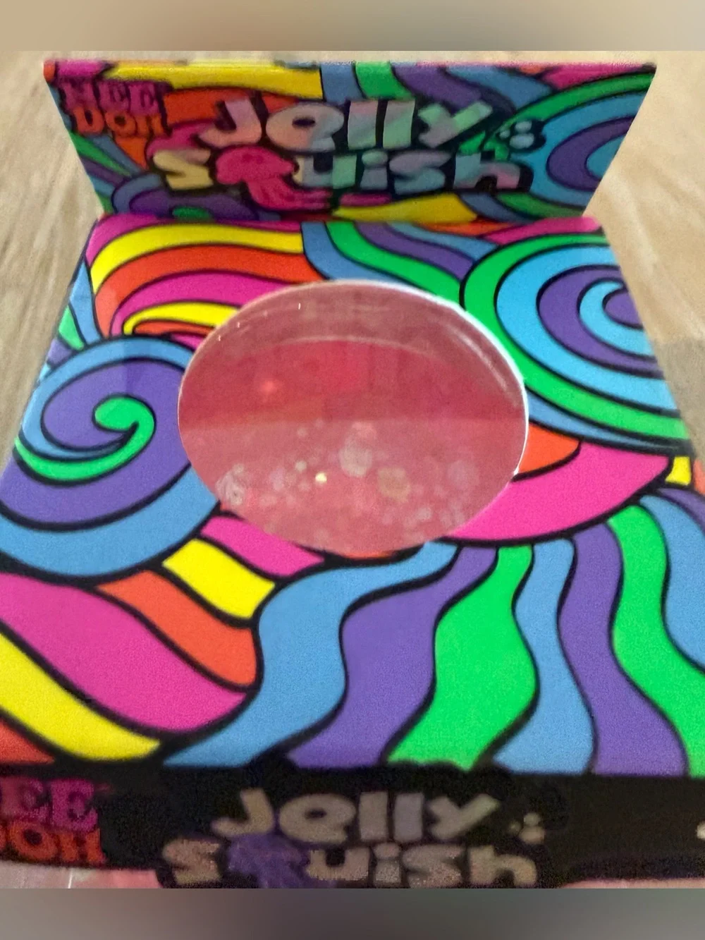 SCHYLLING NEEDOH ORIGINAL JELLY SQUISH SHIMMER NEON PINK TOY TRENDING NEW IN BOX